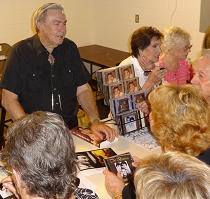 Jan meeting fans after a show at Renfro Valley, Kentucky, on August 9, 2013, with Jim Ed Brown, Jean Shepard, and Stonewall Jackson